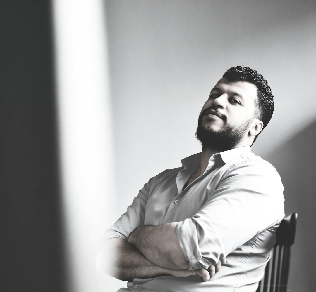 Professional man journalist portrait