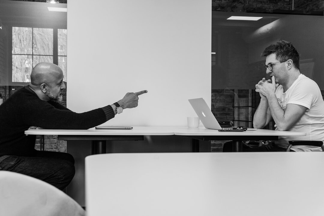 One on one mentoring session between two professionals